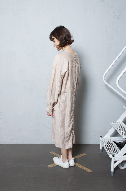 Anecho Women's Back Snap Dress in Silk Linen