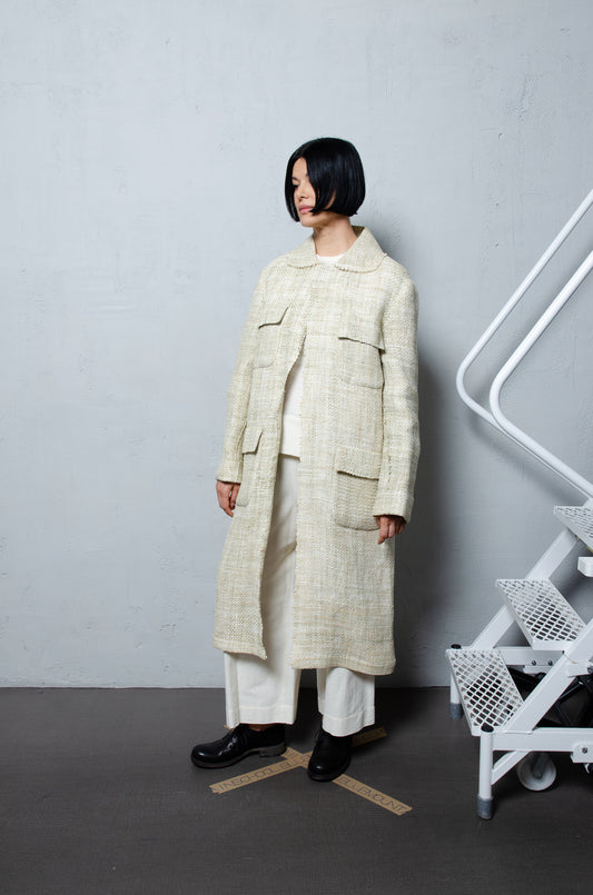 Amy Revier Scarecrow Coat in Handwoven Bamboo