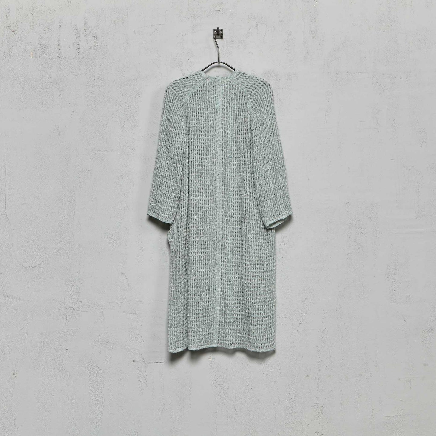 Anecho Women's Overcoat in Hand Loomed Cotton and Japanese Silk Tape