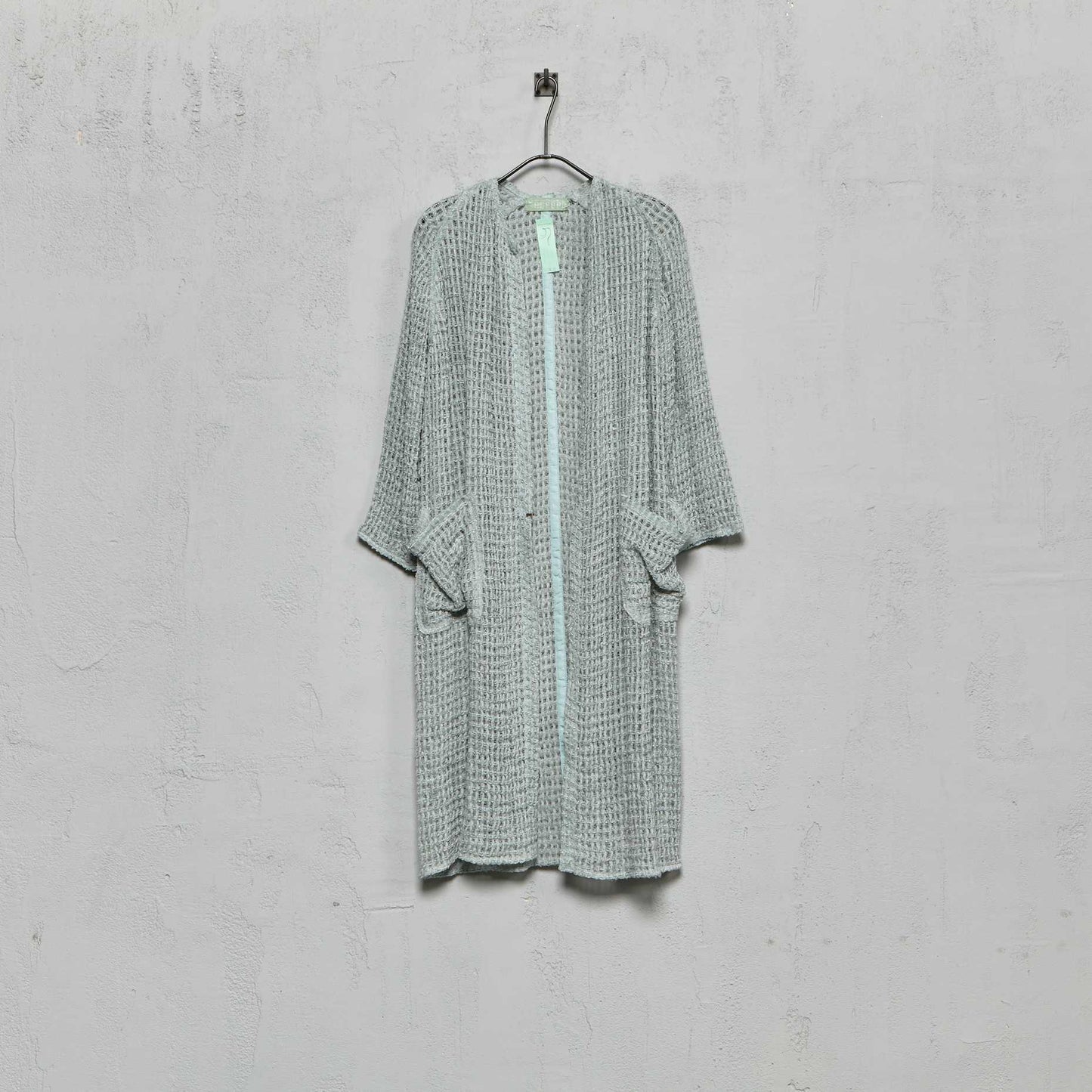 Anecho Women's Overcoat in Hand Loomed Cotton and Japanese Silk Tape