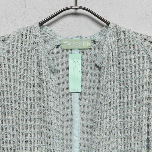 Anecho Women's Overcoat in Hand Loomed Cotton and Japanese Silk Tape