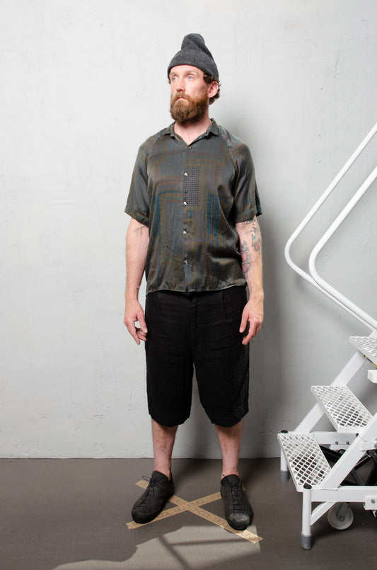 Geoffrey B. Small Men's 1914 German Single Pleat Short Pant in Parisotto Linen Twill