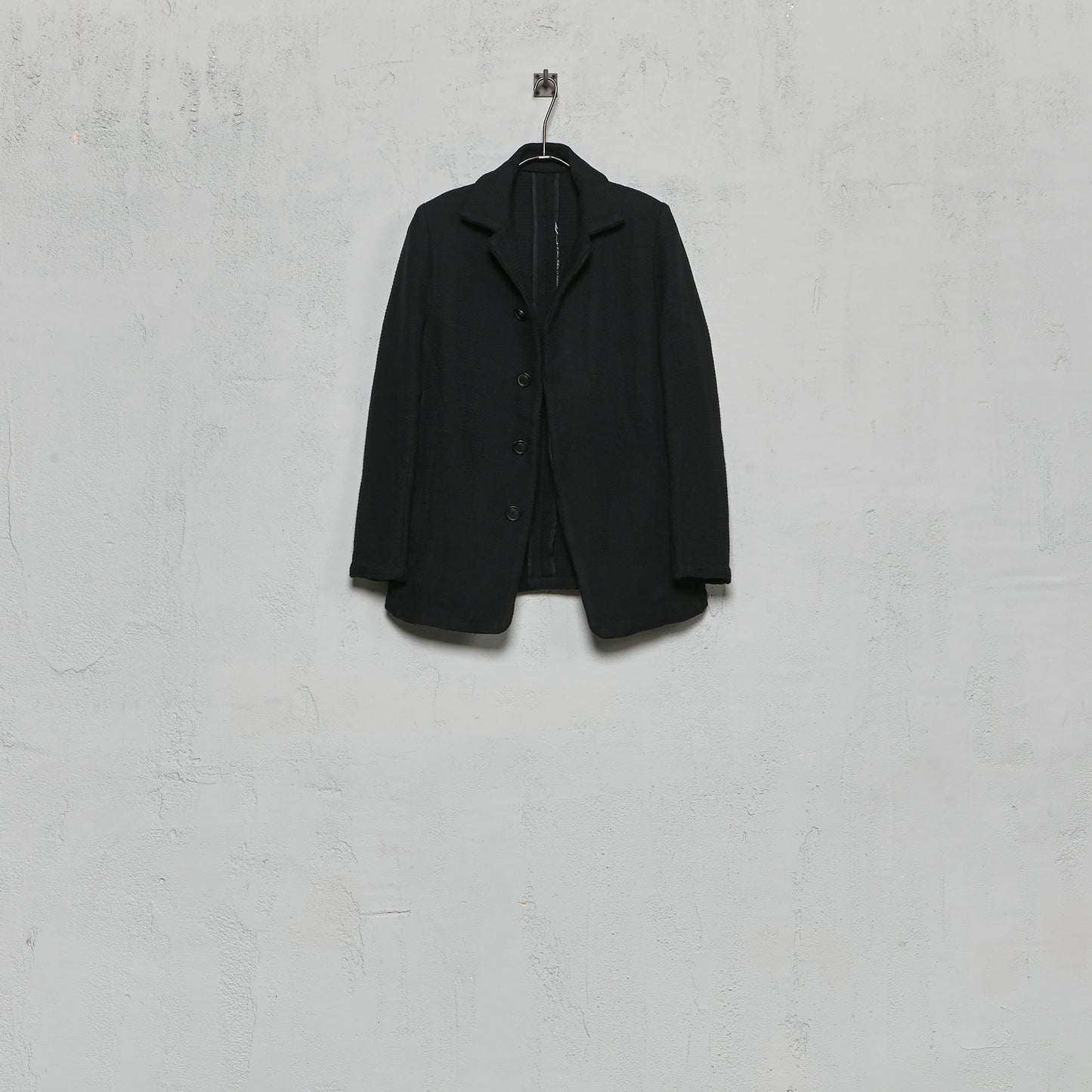 Geoffrey B. Small Men's Fly Front Long Blouson Jacket in La Colombina Basketweave Cotton