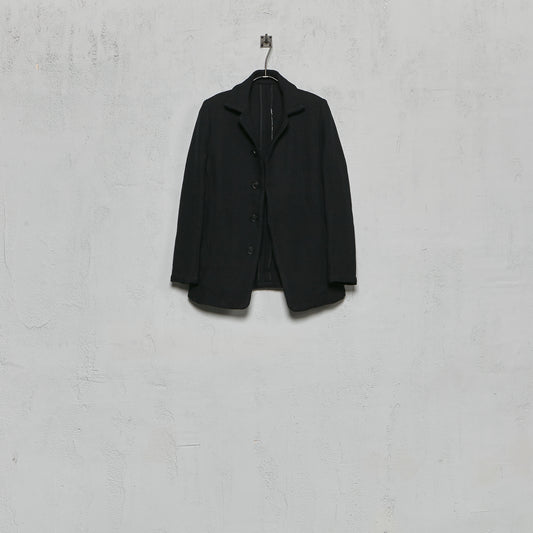 Geoffrey B. Small Men's Fly Front Long Blouson Jacket in La Colombina Basketweave Cotton