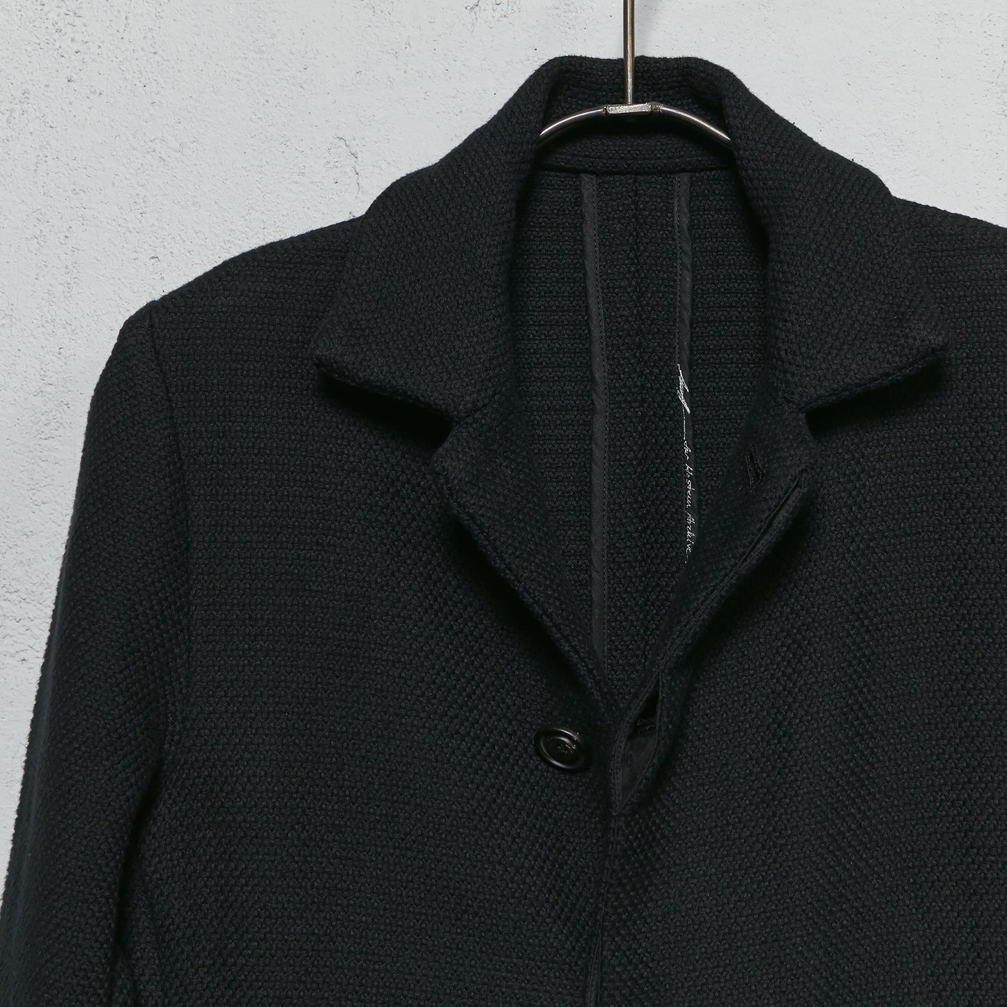 Geoffrey B. Small Men's Fly Front Long Blouson Jacket in La Colombina Basketweave Cotton