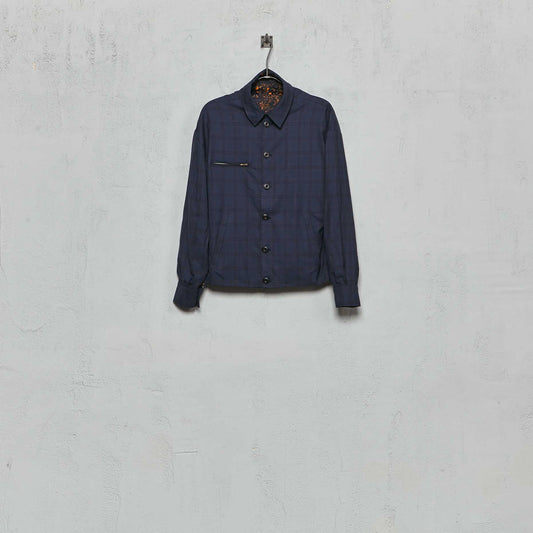 Geoffrey B. Small Men's Baracutta Jacket in Piacenza 1733 'Zenith/Arcadia' Wool