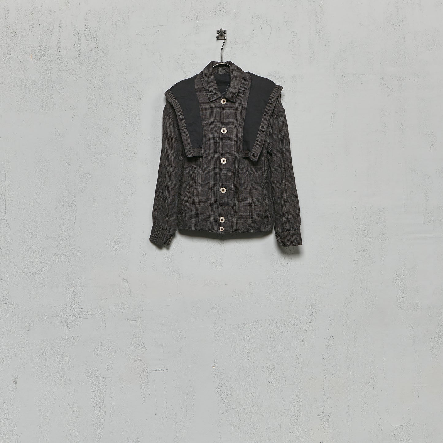 Geoffrey B. Small Men's Hooded Yachtsman Blouson in Parisotto 'Armageddon' Linen and Wool