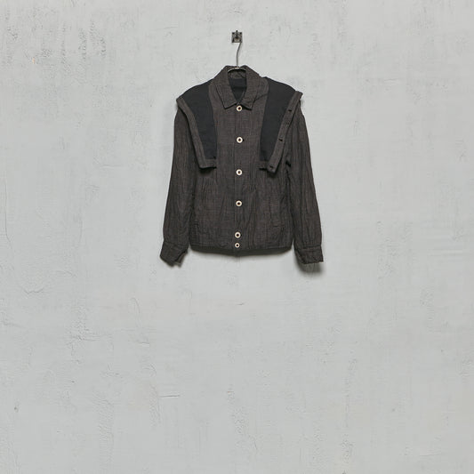 Geoffrey B. Small Men's Hooded Yachtsman Blouson in Parisotto 'Armageddon' Linen and Wool