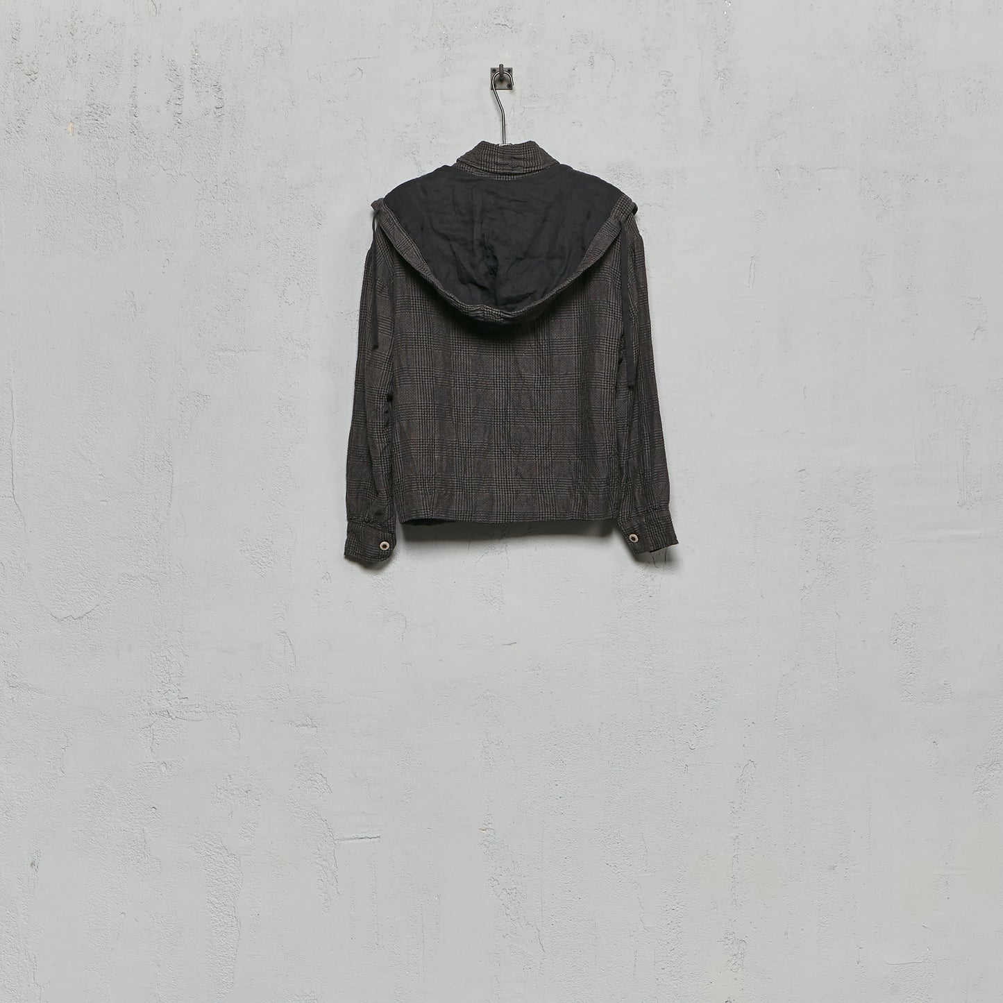 Geoffrey B. Small Men's Hooded Yachtsman Blouson in Parisotto 'Armageddon' Linen and Wool