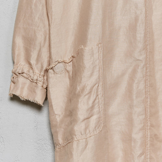 Anecho Women's Back Snap Dress in Silk Linen