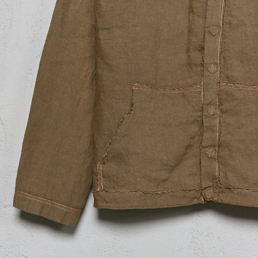 Anecho Women's Bomber Jacket in Linen