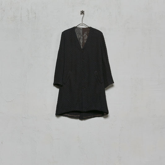 Geoffrey B. Small Women's V-Neck 5 Button Cardigan Coat in La Colombina Weave