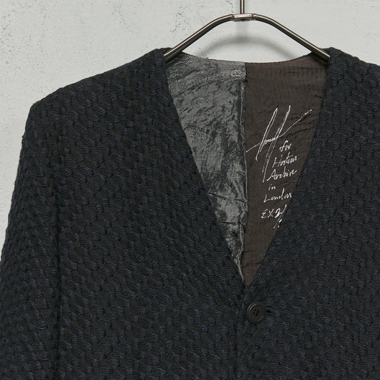 Geoffrey B. Small Women's V-Neck 5 Button Cardigan Coat in La Colombina Weave