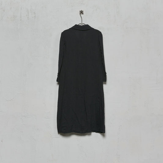 Geoffrey B. Small Women's 1900s Modified Farmers Coat in Parisotto 'Siena Geo' Linen and Cotton