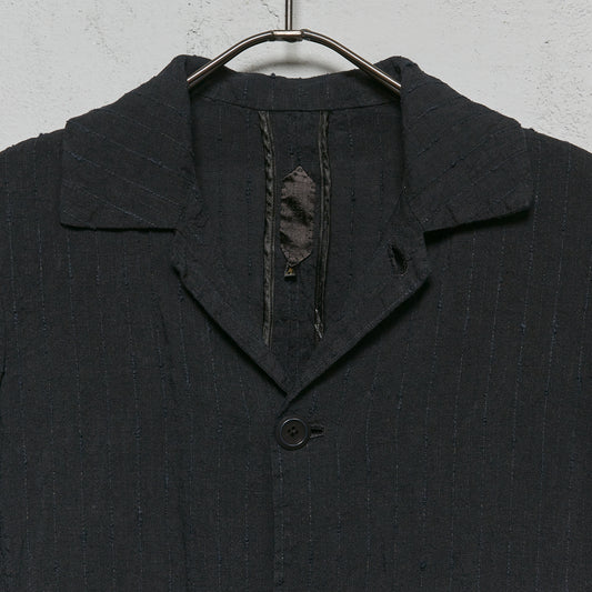 Geoffrey B. Small Women's 1900s Modified Farmers Coat in Parisotto 'Siena Geo' Linen and Cotton