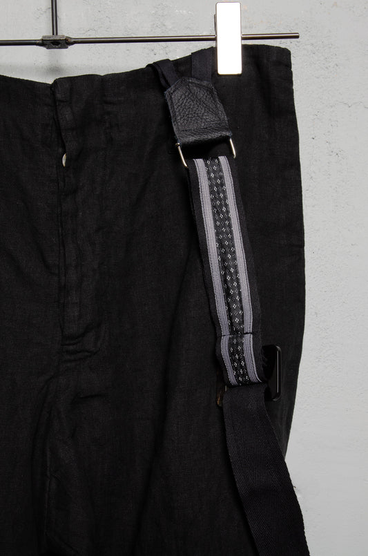 Geoffrey B. Small Women's Relaxed Fit Trouser with Suspender in Varese Hankerchief Linen